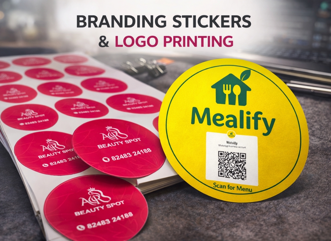 custom-logo-sticker-printing-chennai.jpg Custom logo branding stickers used for business promotion<br />